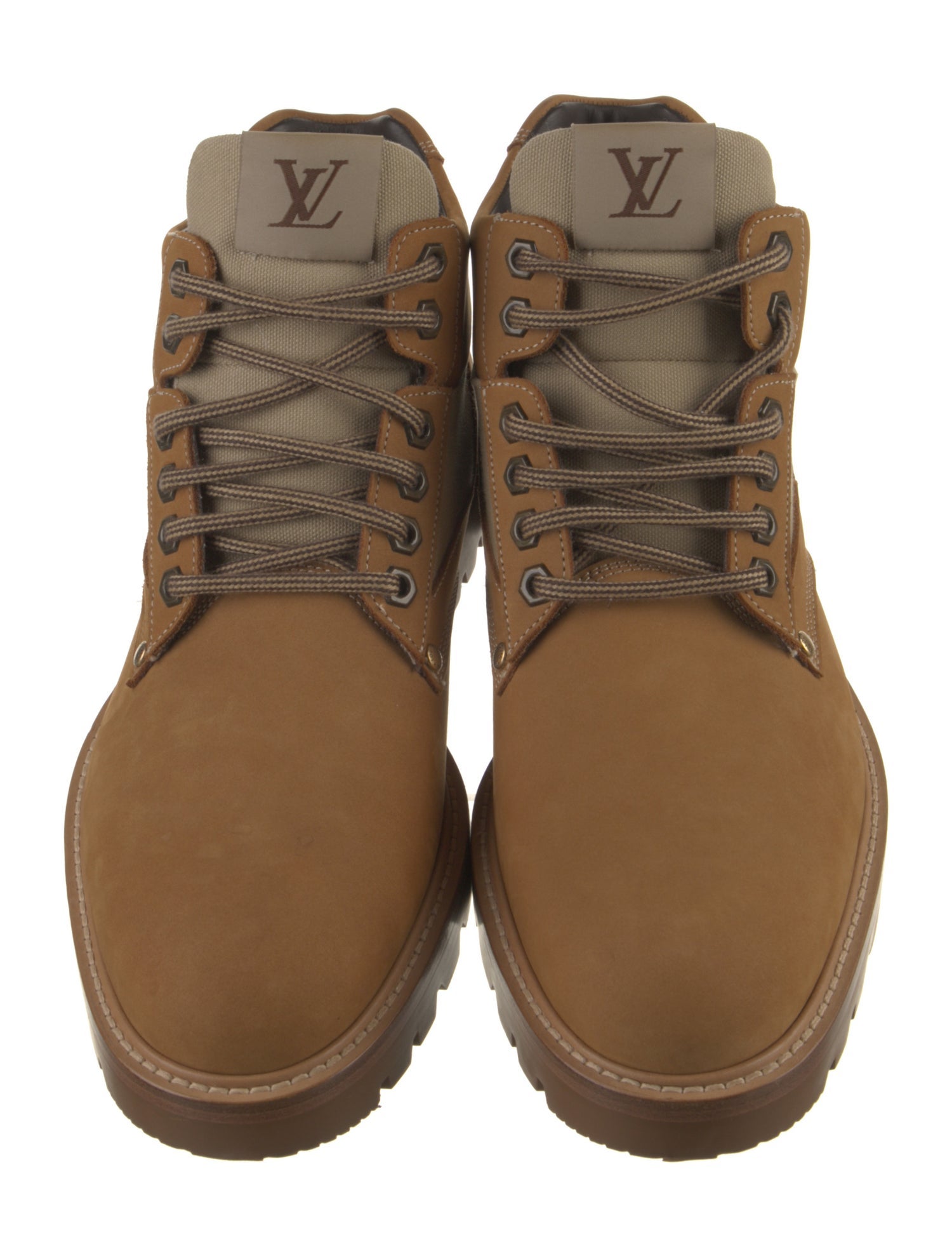 Louis Vuitton Suede Lace-Up Boots